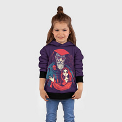 Толстовка-худи детская Девушка и злой колдун, цвет: 3D-черный — фото 2