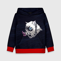 Толстовка-худи детская Кабан Иноскэ Хасибира, цвет: 3D-красный