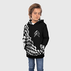 Толстовка-худи детская Citroen racing flag, цвет: 3D-черный — фото 2