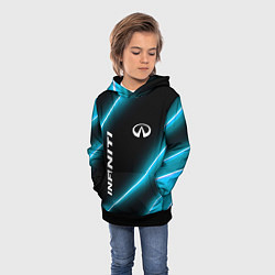Толстовка-худи детская Infiniti неоновые лампы, цвет: 3D-черный — фото 2