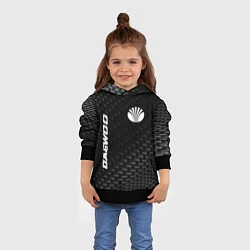 Толстовка-худи детская Daewoo карбоновый фон, цвет: 3D-черный — фото 2