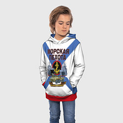 Толстовка-худи детская Морская пехота - где мы, там победа!, цвет: 3D-красный — фото 2