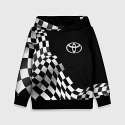 Толстовка-худи детская Toyota racing flag, цвет: 3D-черный
