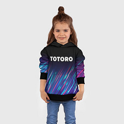 Толстовка-худи детская Totoro stream, цвет: 3D-черный — фото 2