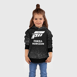 Толстовка-худи детская Forza Horizon с потертостями на темном фоне, цвет: 3D-черный — фото 2