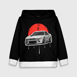 Толстовка-худи детская Nissan Silvia S14 - Japan style, цвет: 3D-белый