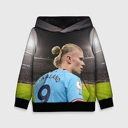 Толстовка-худи детская Эрлинг Холанд Манчестер, цвет: 3D-черный