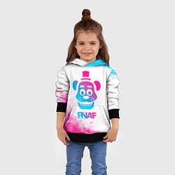 Толстовка-худи детская FNAF neon gradient style, цвет: 3D-черный — фото 2