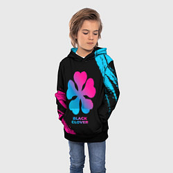 Толстовка-худи детская Black Clover - neon gradient, цвет: 3D-черный — фото 2