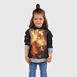 Толстовка-худи детская Рождение галактики от Midjourney, цвет: 3D-меланж — фото 2