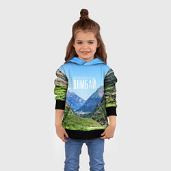 Толстовка-худи детская Домбай, цвет: 3D-черный — фото 2