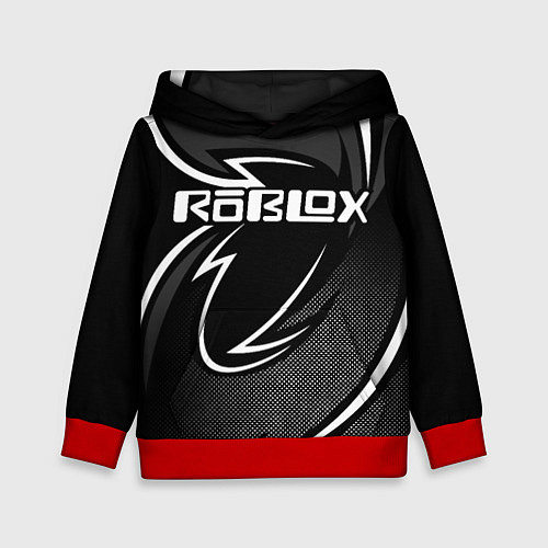 Детская толстовка Роблокс - белая линия / 3D-Красный – фото 1