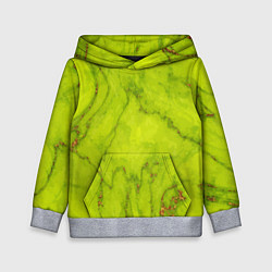 Толстовка-худи детская Abstraction green, цвет: 3D-меланж