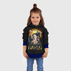 Толстовка-худи детская Eminem, Marshall Mathers, цвет: 3D-синий — фото 2