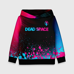 Толстовка-худи детская Dead Space - neon gradient: символ сверху, цвет: 3D-черный
