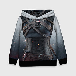 Толстовка-худи детская Броня Геральта, цвет: 3D-черный