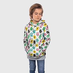 Толстовка-худи детская Весёлые монстры, цвет: 3D-меланж — фото 2