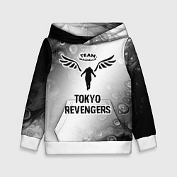 Толстовка-худи детская Tokyo Revengers glitch на светлом фоне, цвет: 3D-белый