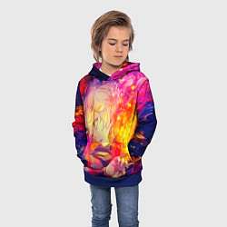 Толстовка-худи детская Габимару Адский Рай, цвет: 3D-синий — фото 2