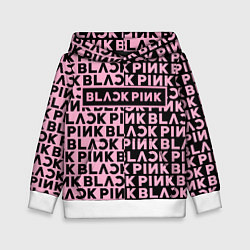 Толстовка-худи детская Blackpink - pink text, цвет: 3D-белый