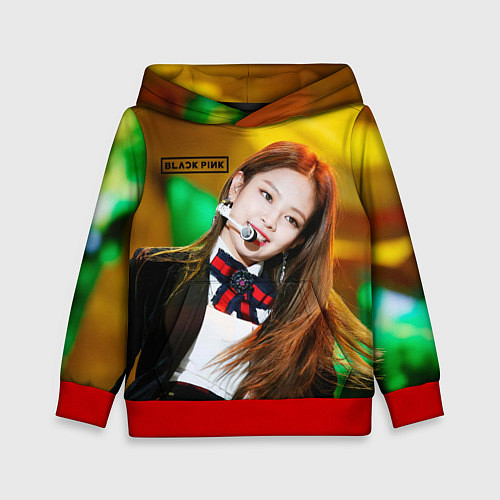 Детская толстовка Blackpink Jennie Kim / 3D-Красный – фото 1
