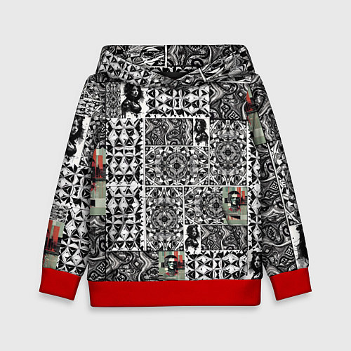 Детская толстовка Орнамент древних цивилизаций / 3D-Красный – фото 1