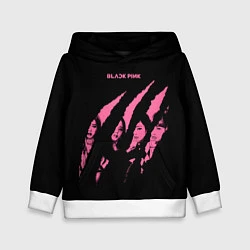 Толстовка-худи детская Blackpink Tearing with claws, цвет: 3D-белый