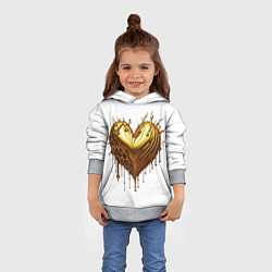 Толстовка-худи детская Золотое сердце, цвет: 3D-меланж — фото 2