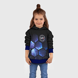 Толстовка-худи детская Mass Effect - N7 - Космос, цвет: 3D-синий — фото 2