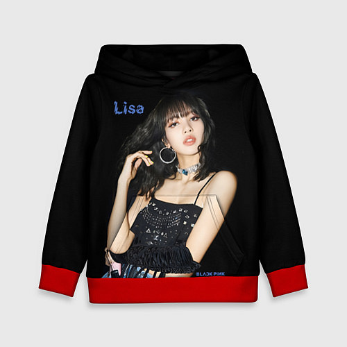 Детская толстовка Blackpink Lisa in jeans / 3D-Красный – фото 1