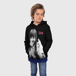 Толстовка-худи детская Blackpink Lisa Sign of love, цвет: 3D-синий — фото 2