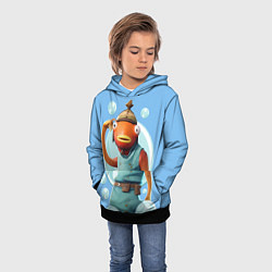 Толстовка-худи детская Карасьь из Фортнайт, цвет: 3D-черный — фото 2