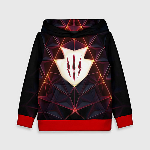 Детская толстовка The Witcher Logo Triangle / 3D-Красный – фото 1