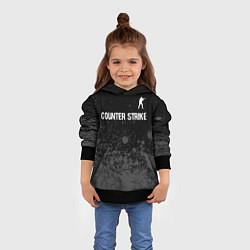 Толстовка-худи детская Counter Strike glitch на темном фоне: символ сверх, цвет: 3D-черный — фото 2