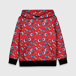 Толстовка-худи детская Мультяшный кривляка, цвет: 3D-черный