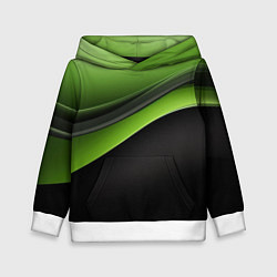 Детская толстовка Black green abstract