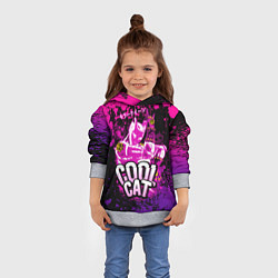 Толстовка-худи детская Jo Jo - Королева убийца cool cat, цвет: 3D-меланж — фото 2
