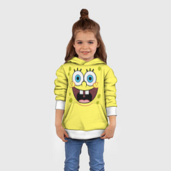 Толстовка-худи детская Губка Спанч Боб, цвет: 3D-белый — фото 2