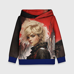 Толстовка-худи детская Смотрящая за районом, цвет: 3D-синий