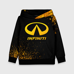 Толстовка-худи детская Infiniti - gold gradient, цвет: 3D-черный