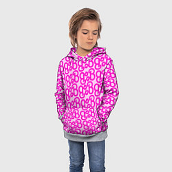 Толстовка-худи детская Логотип Барби - буква B, цвет: 3D-меланж — фото 2