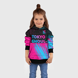 Толстовка-худи детская Tokyo Ghoul - neon gradient: символ сверху, цвет: 3D-черный — фото 2