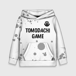 Толстовка-худи детская Tomodachi Game glitch на светлом фоне: символ свер, цвет: 3D-белый