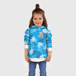 Толстовка-худи детская Цветочный паттерн - GTA vice city, цвет: 3D-белый — фото 2