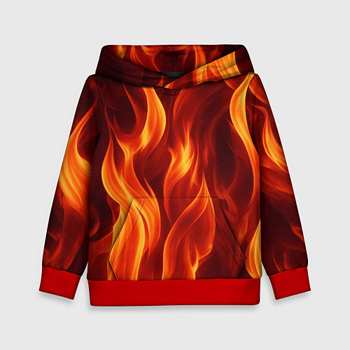 Детская толстовка Пламя огня / 3D-Красный – фото 1