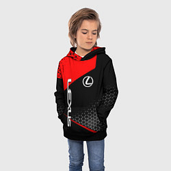 Толстовка-худи детская Lexus - red sportwear, цвет: 3D-черный — фото 2