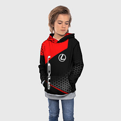 Толстовка-худи детская Lexus - red sportwear, цвет: 3D-меланж — фото 2