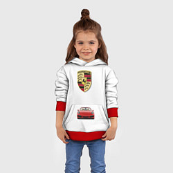 Толстовка-худи детская Porsche car, цвет: 3D-красный — фото 2