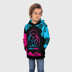 Толстовка-худи детская Elden Ring - neon gradient, цвет: 3D-черный — фото 2