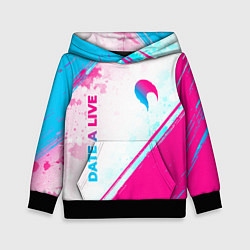 Толстовка-худи детская Date A Live neon gradient style: надпись, символ, цвет: 3D-черный
